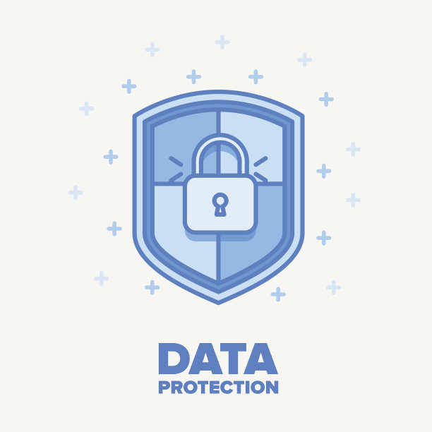 数据保护细蓝线设计图片下载