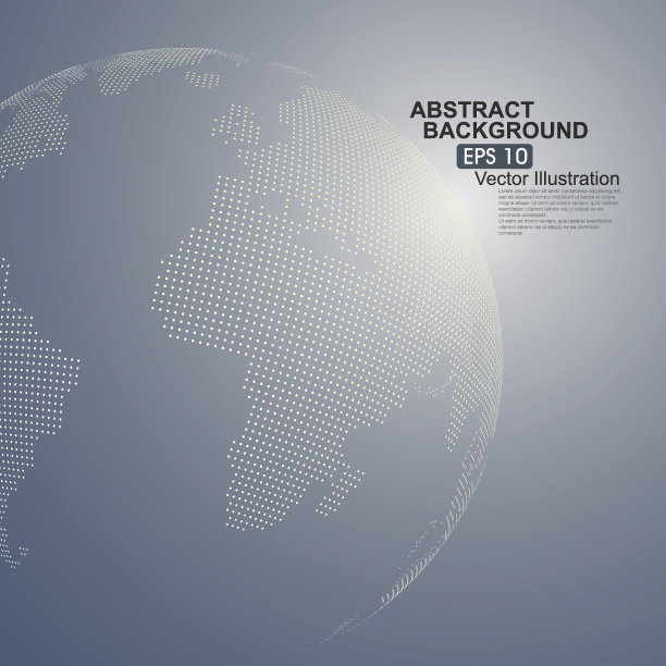 三维抽象的星球，点，代表全球，国际的意义。图片下载