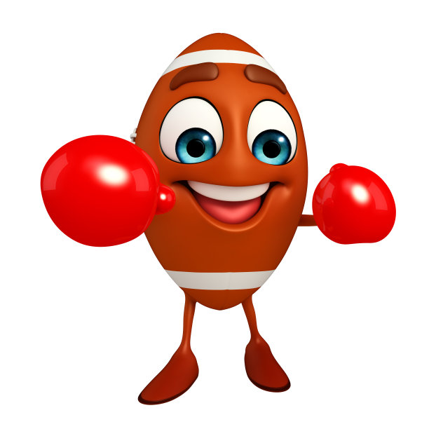 橡胶球与拳击手套的角色图片下载