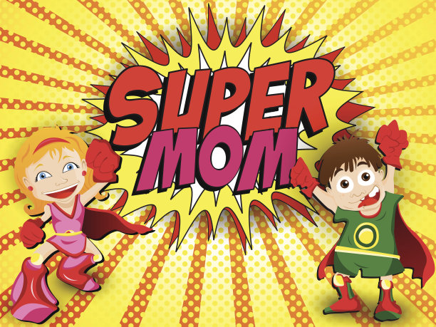 超级英雄妈妈，母亲节快乐图片下载