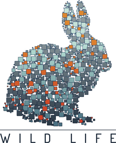 抽象的兔子。野兔。马赛克。矢量插图。野生动物图片下载