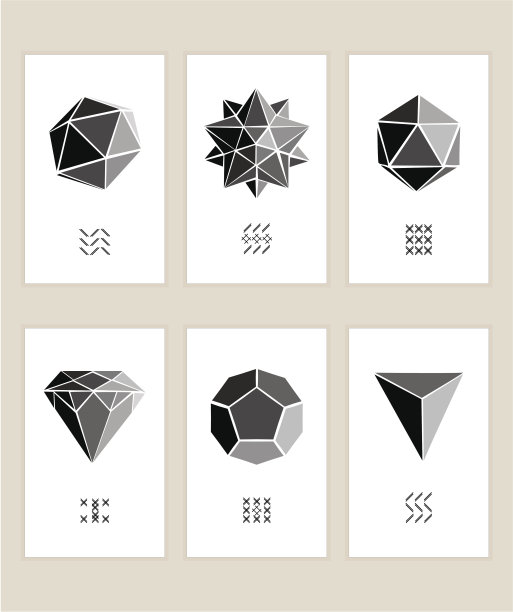 具有几何形状的卡片图片下载