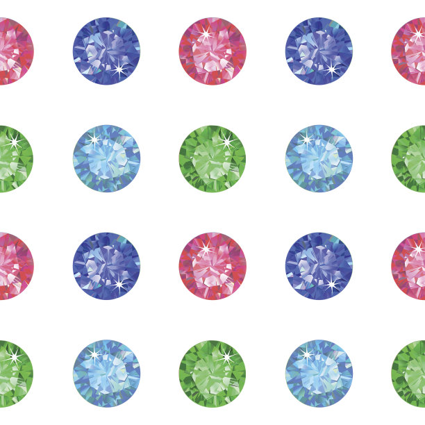 无缝纹理的彩色宝石孤立的背景图片下载
