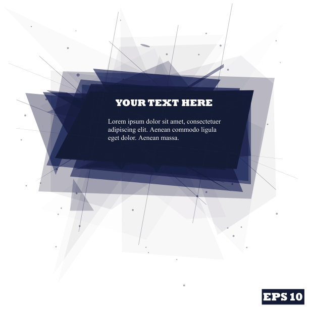 蓝色和灰色的抽象矢量文本框图片下载