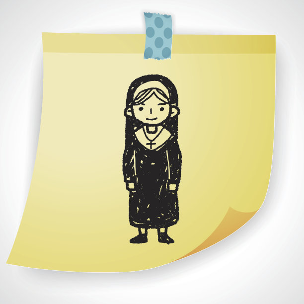 修女涂鸦图片下载