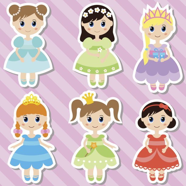 一大群美丽的公主。图片下载