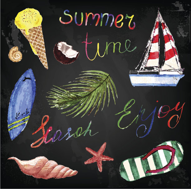 夏天的元素图片下载