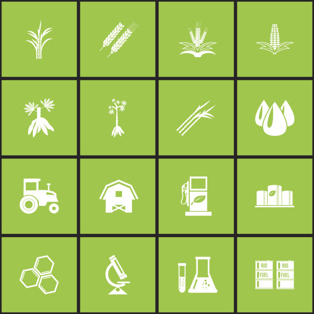 矢量生物燃料炼油厂，生物柴油，图标图片下载