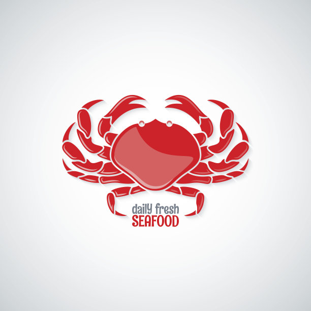 蟹肉海鲜菜单背景素材图片