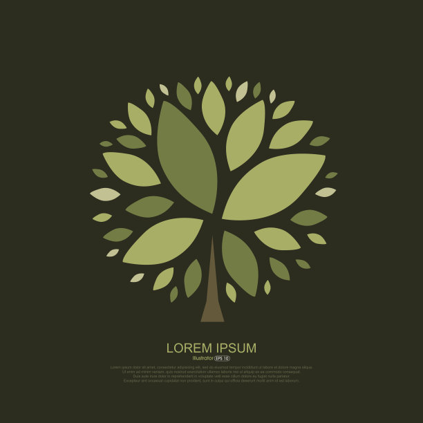 树叶的抽象组成图片下载