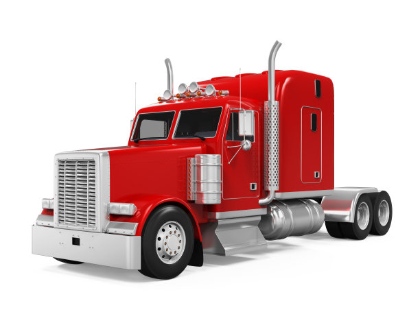 红色的拖车图片下载