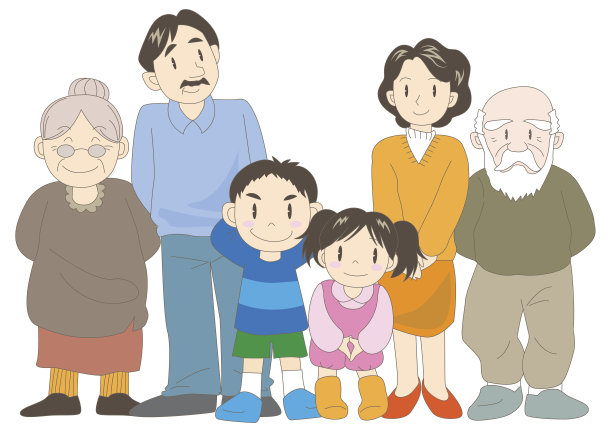 家庭(父母、子女、祖父母)图片下载
