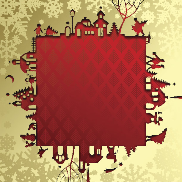 圣诞节和新年的相框图片下载