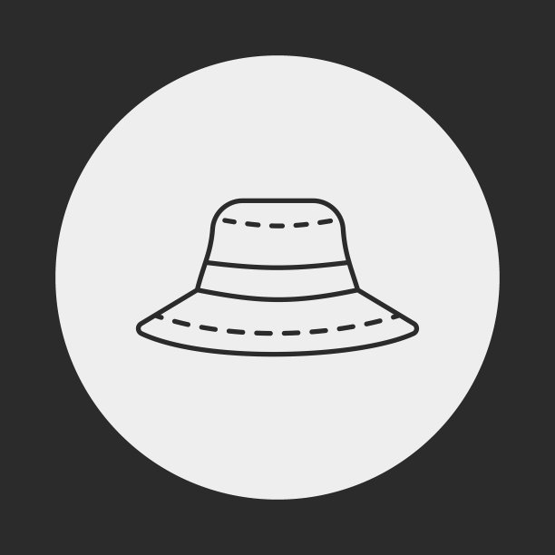 太阳帽线图标图片下载