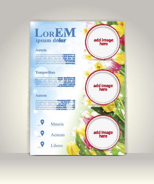 传单，小册子或杂志封面模板图片下载