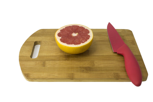 切菜板上的葡萄柚图片下载