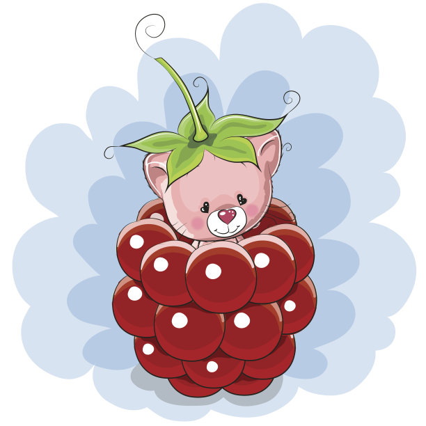 小猫和树莓图片下载