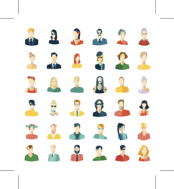 角色设置，平面设计素材图片