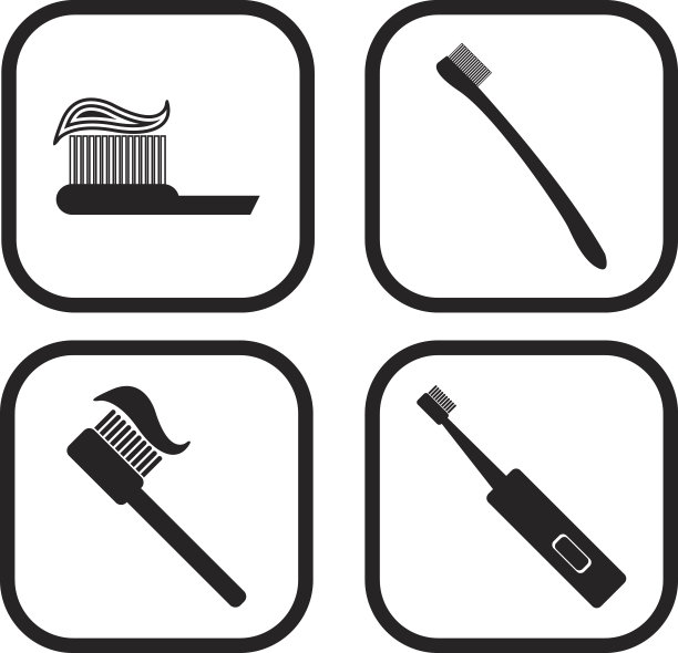 牙刷图标-四种变化图片下载