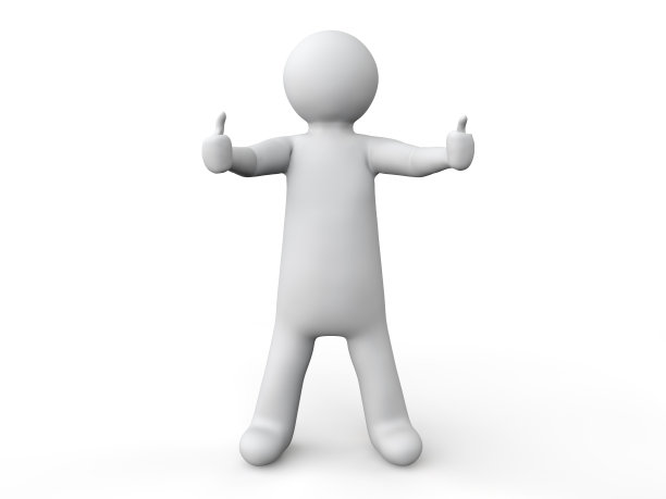 竖起两个大拇指的3d男人图片下载