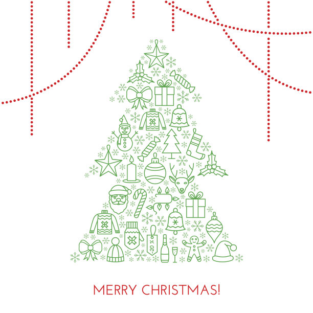 问候圣诞贺卡图片下载