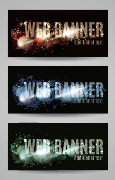 网页横幅与破碎效果收集图片下载