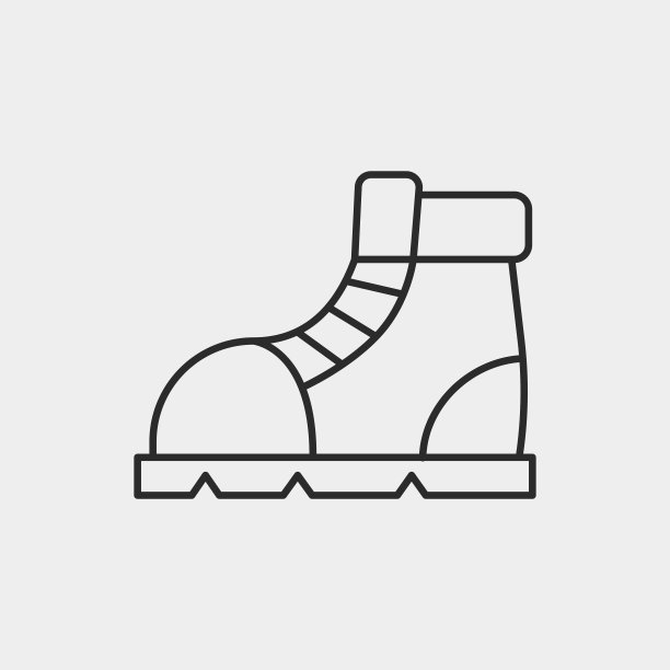 露营靴线图标图片下载