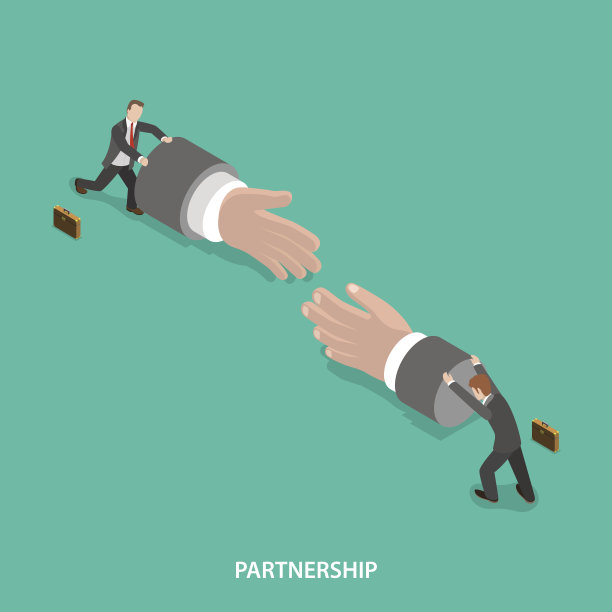 伙伴关系等距平面矢量的概念。图片下载