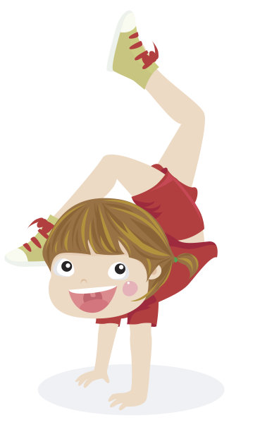 小女孩在做倒立图片下载