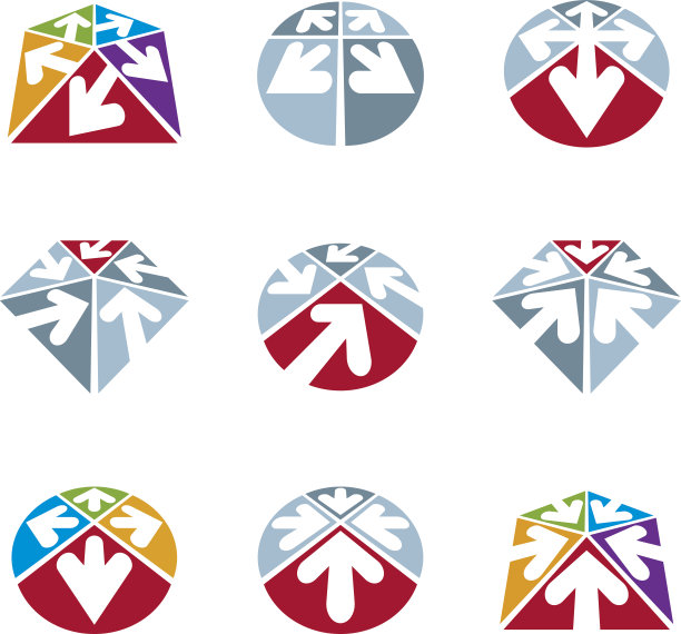 抽象矢量图标集合，创意符号集合，图片下载