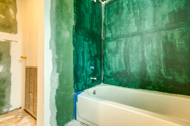 浴室改造，密封墙壁图片下载