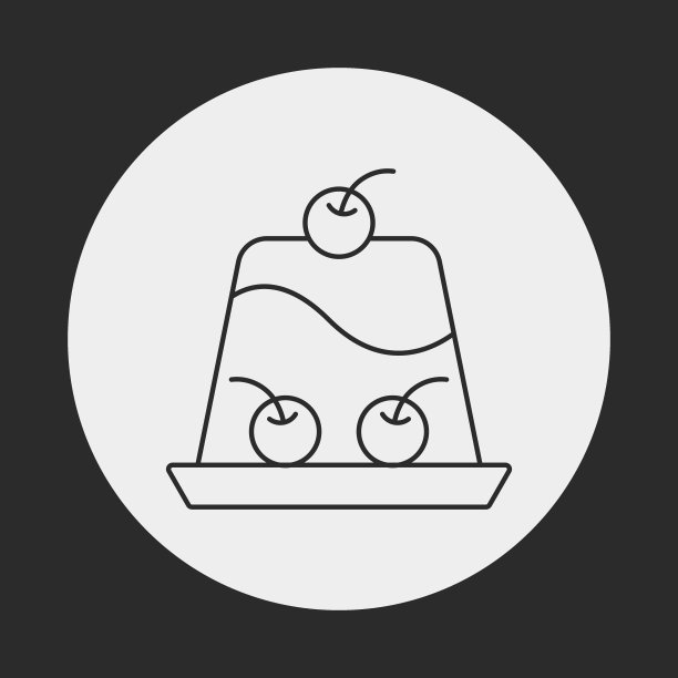 布丁果冻线图标图片下载