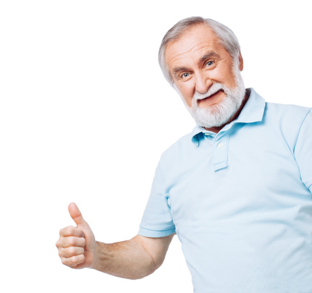 老家伙竖起大拇指图片下载