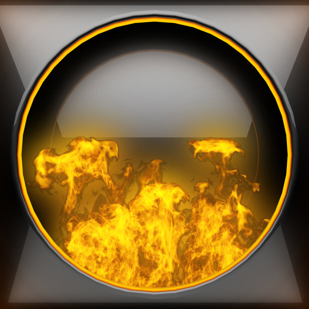 热黑色金属背景与火图片下载