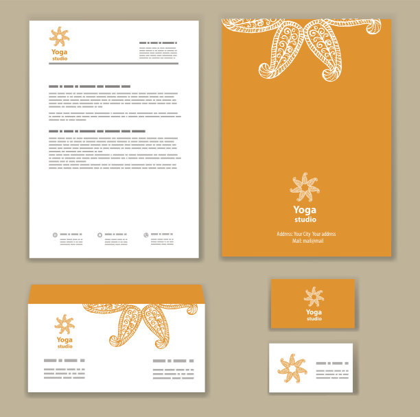 模板企业风格与圆形装饰图片下载