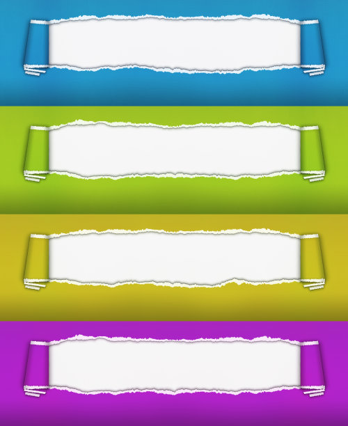 彩色的撕纸。图片下载