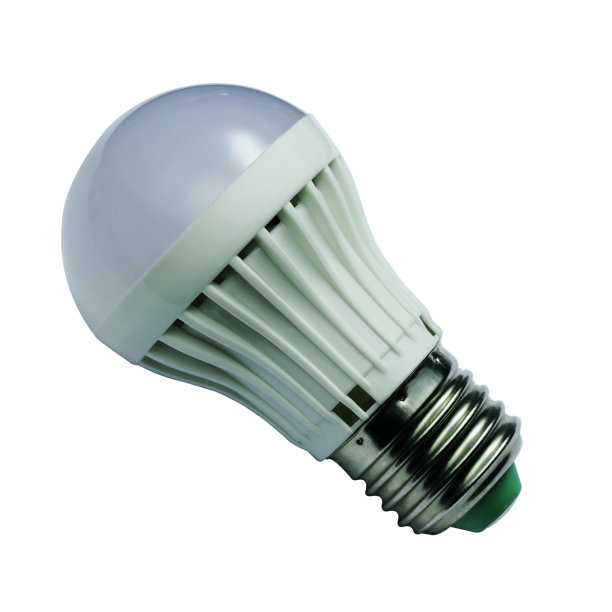 LED灯泡隔离在白色背景图片下载