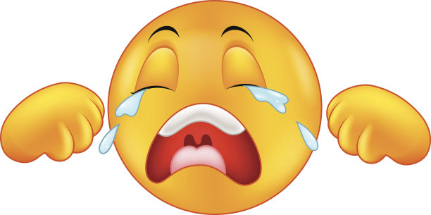 哭泣表情符号的卡通图片下载