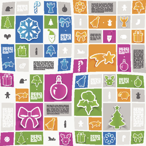 圣诞贴纸信息图片下载