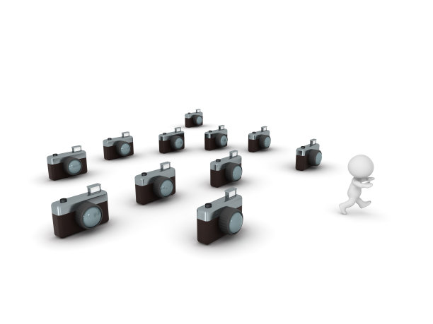 3D人物逃离许多相机图片下载