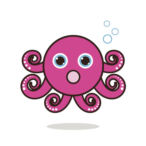 章鱼可爱的卡通图片下载