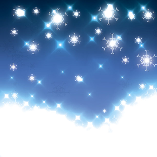 摘要冬季蓝色雪花背景图片下载
