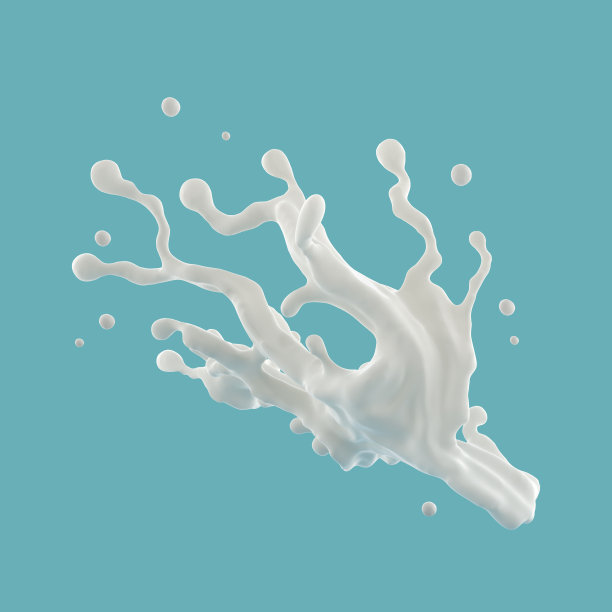 3d抽象白色液体牛奶飞溅图片下载