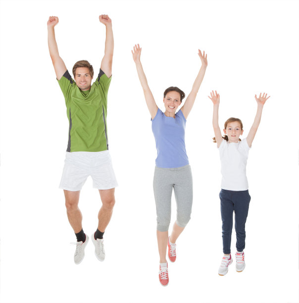 适合家庭跳跃的白色背景图片下载