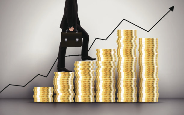 商人从硬币楼梯往上走图片下载