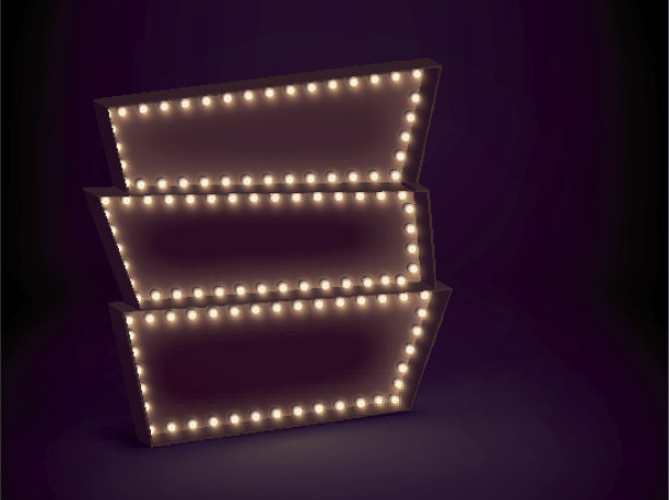 复古发光灯主题eps 10复古标志图片下载