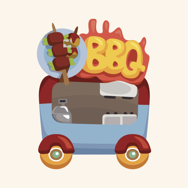 风格餐车主题元素图片下载