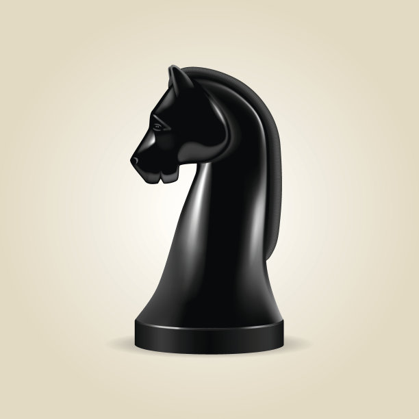 棋子黑骑士孤立，看起来逼真图片下载