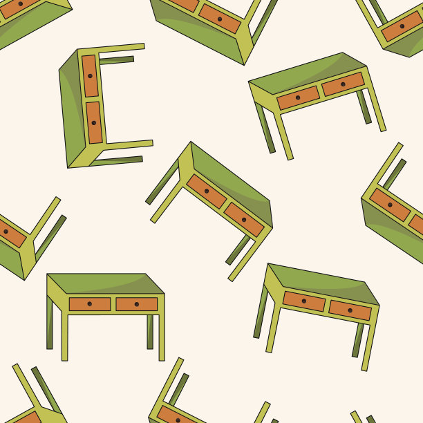 表、卡通无缝图案背景图片下载