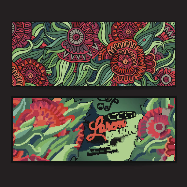 矢量装饰花背景图片下载